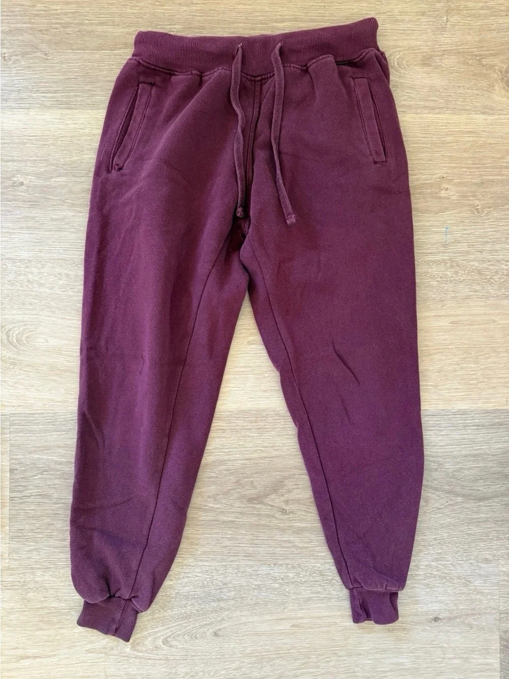 Fashion Nova Men Burgundy Jogger Sweatpants Small Fleece